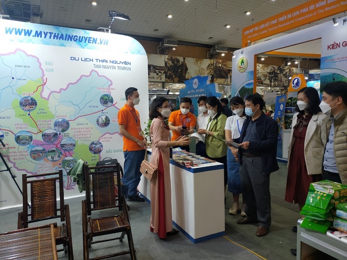 Quảng bá, xúc tiến du lịch Thái Nguyên  tại Hội chợ Du lịch Quốc tế VITM Hanoi 2022. Ảnh: Đoàn Chiên